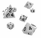 Oakie Doakie Dice Set RPG Solid - White (7) - Image 2