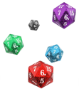 Oakie Doakie Dice D20 Spindown Dice Set - Speckled (5) - Image 2