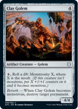 Clay Golem - ADVENTURES IN THE FORGOTTEN REALMS COMMANDER - 058/062 - Magic the Gathering Single Card