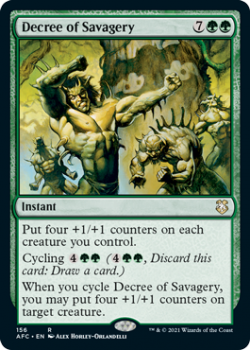Decree of Savagery - ADVENTURES IN THE FORGOTTEN REALMS COMMANDER - 156 - Magic the Gathering Single Card
