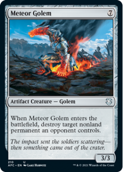 Meteor Golem - ADVENTURES IN THE FORGOTTEN REALMS COMMANDER - 210 - Magic the Gathering Single Card