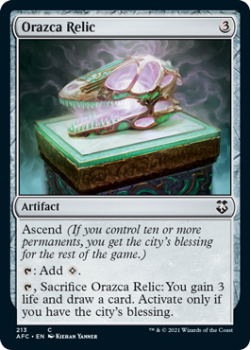 Orazca Relic - ADVENTURES IN THE FORGOTTEN REALMS COMMANDER - 213 - Magic the Gathering Single Card