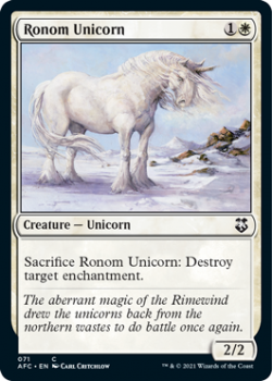 Ronom Unicorn - ADVENTURES IN THE FORGOTTEN REALMS COMMANDER - 071 - Magic the Gathering Single Card