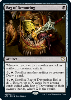 Bag of Devouring - ADVENTURES IN THE FORGOTTEN REALMS COMMANDER - 021/062 - Magic the Gathering Single Card