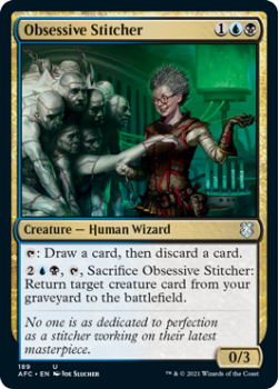 Obsessive Stitcher - ADVENTURES IN THE FORGOTTEN REALMS COMMANDER - 189 - Magic the Gathering Single Card