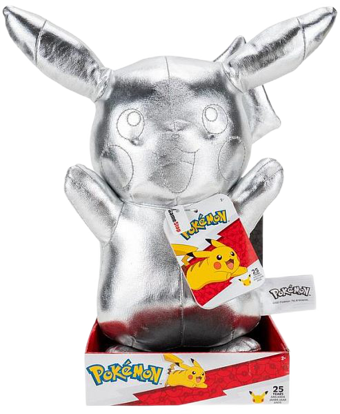 Pokemon 25th Anniversary Silver Pikachu 30cm Plush