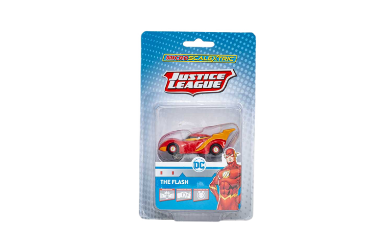 Micro Scalextric Justice League The Flash Car Chaos Cards
