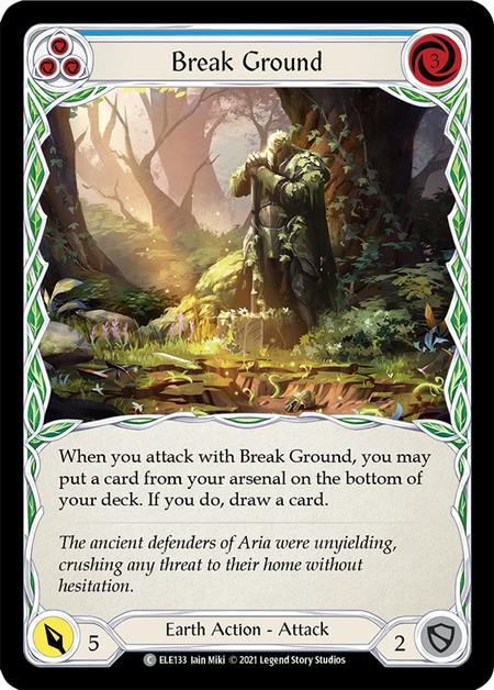 Break Ground (3) : ELE133 TALES OF ARIA (1st Edition) - Flesh and Blood Single Card Break Ground (3) : ELE133 TALES OF ARIA (1st Edition) - Flesh and Blood Single Card