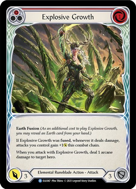 Explosive Growth (1) : ELE067 TALES OF ARIA (1st Edition) - Flesh and Blood Single Card Explosive Growth (1) : ELE067 TALES OF ARIA (1st Edition) - Flesh and Blood Single Card