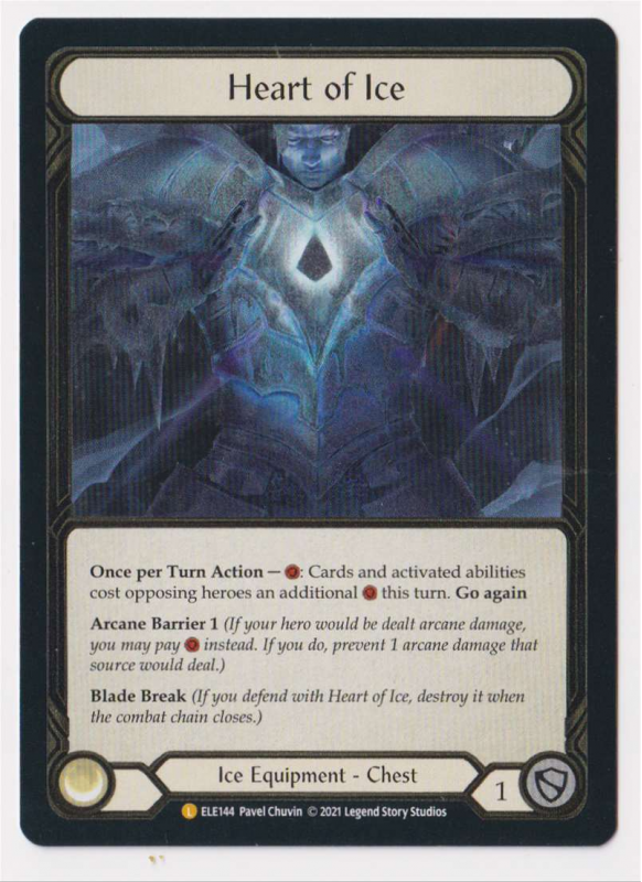 Heart of Ice (Cold Foil) : ELE144 TALES OF ARIA (1st Edition) - Flesh and Blood Single Card