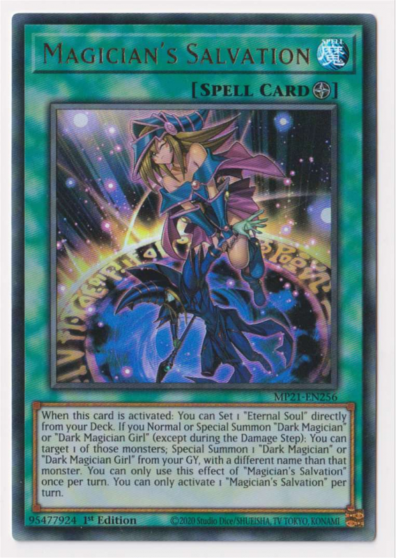 MAGICIAN'S SALVATION MP21-EN256 MINT YUGIOH ULTRA RARE MAGICIAN'S SALVATION MP21-EN256 MINT YUGIOH ULTRA RARE