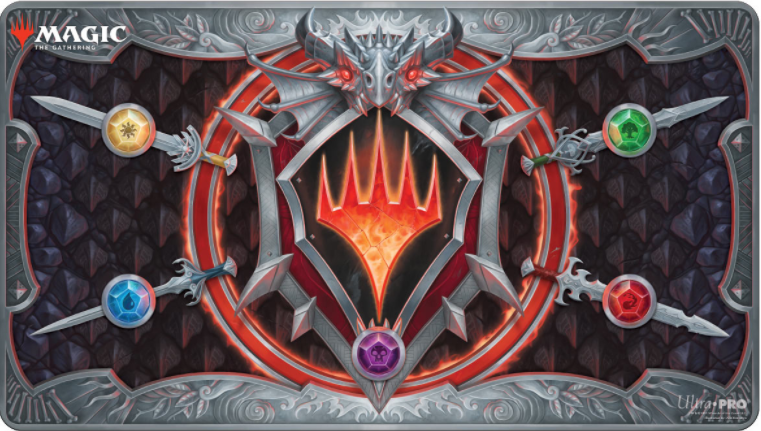 Ultra Pro Adventures In The Forgotten Realms White Stitched Playmat Featuring Stylized Planeswalker Symbol Ultra Pro Adventures In The Forgotten Realms White Stitched Playmat Featuring Stylized Planeswalker Symbol