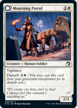 Mourning Patrol // Morning Apparition (FOIL) : INNISTRAD MIDNIGHT HUNT 028/277 - Magic the Gathering Single Card