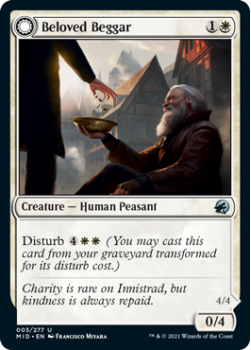 Beloved Beggar // Generous Soul (FOIL) : INNISTRAD MIDNIGHT HUNT 003/277 - Magic the Gathering Single Card