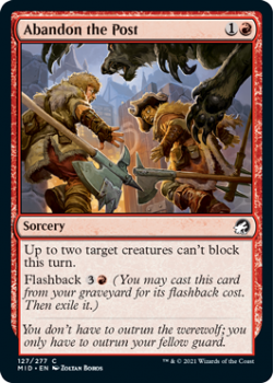 Abandon the Post (FOIL) : INNISTRAD MIDNIGHT HUNT 127/277 - Magic the Gathering Single Card
