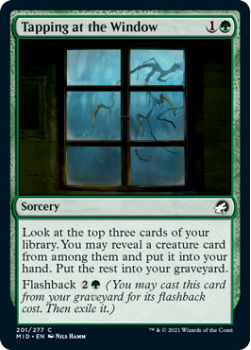 Tapping at the Window (FOIL) : INNISTRAD MIDNIGHT HUNT 201/277 - Magic the Gathering Single Card