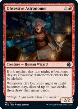 Obsessive Astronomer (FOIL) : INNISTRAD MIDNIGHT HUNT 152/277 - Magic the Gathering Single Card