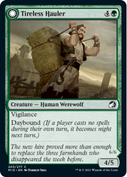 Tireless Hauler // Dire-Strain Brawler (FOIL) : INNISTRAD MIDNIGHT HUNT 203/277 - Magic the Gathering Single Card