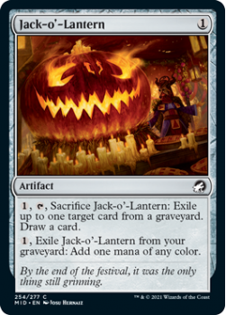 Jack-o'-Lantern : INNISTRAD MIDNIGHT HUNT 254/277 - Magic the Gathering Single Card
