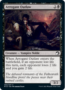 Arrogant Outlaw (FOIL) : INNISTRAD MIDNIGHT HUNT 084/277 - Magic the Gathering Single Card