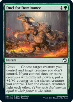 Duel for Dominance (FOIL) : INNISTRAD MIDNIGHT HUNT 184/277 - Magic the Gathering Single Card