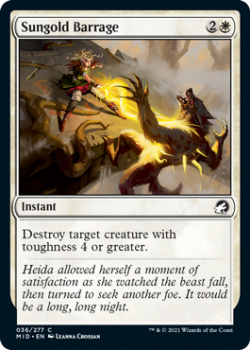 Sungold Barrage (FOIL) : INNISTRAD MIDNIGHT HUNT 036/277 - Magic the Gathering Single Card