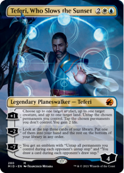 Teferi, Who Slows the Sunset (BORDERLESS) (FOIL) : INNISTRAD MIDNIGHT HUNT 280 - Magic the Gathering Single Card