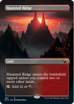 Haunted Ridge (BORDERLESS) (FOIL) : INNISTRAD MIDNIGHT HUNT 282 - Magic the Gathering Single Card
