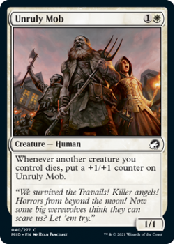 Unruly Mob (FOIL) : INNISTRAD MIDNIGHT HUNT 040/277 - Magic the Gathering Single Card