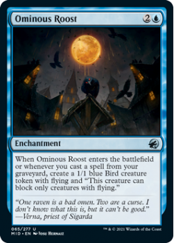 Ominous Roost (FOIL) : INNISTRAD MIDNIGHT HUNT 065/277 - Magic the Gathering Single Card