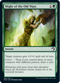 Might of the Old Ways (FOIL) : INNISTRAD MIDNIGHT HUNT 189/277 - Magic the Gathering Single Card