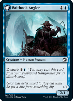 Baithook Angler // Hook-Haunt Drifter (FOIL) : INNISTRAD MIDNIGHT HUNT 042/277 - Magic the Gathering Single Card