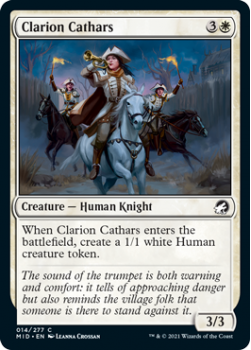 Clarion Cathars (FOIL) : INNISTRAD MIDNIGHT HUNT 014/277 - Magic the Gathering Single Card
