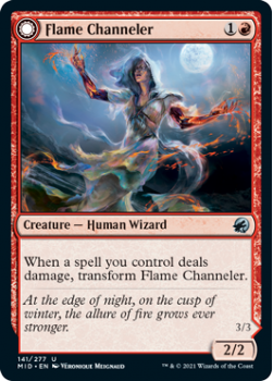 Flame Channeler // Embodiment of Flame (FOIL) : INNISTRAD MIDNIGHT HUNT 141/277 - Magic the Gathering Single Card