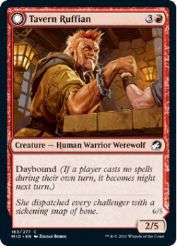 Tavern Ruffian // Tavern Smasher (FOIL) : INNISTRAD MIDNIGHT HUNT 163/277 - Magic the Gathering Single Card