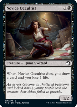 Novice Occultist (FOIL) : INNISTRAD MIDNIGHT HUNT 117/277 - Magic the Gathering Single Card