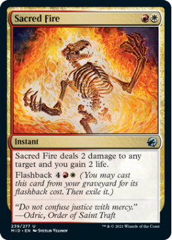 Sacred Fire (FOIL) : INNISTRAD MIDNIGHT HUNT 239/277 - Magic the Gathering Single Card