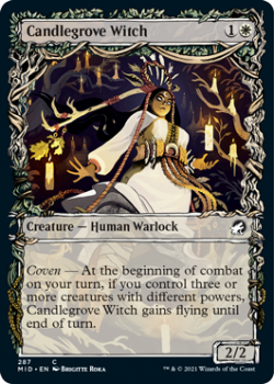 Candlegrove Witch (Showcase) (FOIL) : INNISTRAD MIDNIGHT HUNT 287 - Magic the Gathering Single Card