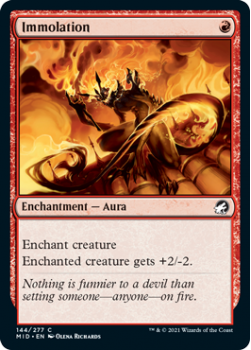 Immolation : INNISTRAD MIDNIGHT HUNT 144/277 - Magic the Gathering Single Card