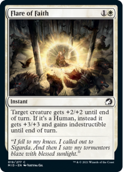 Flare of Faith (FOIL) : INNISTRAD MIDNIGHT HUNT 019/277 - Magic the Gathering Single Card