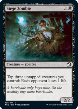 Siege Zombie (FOIL) : INNISTRAD MIDNIGHT HUNT 121/277 - Magic the Gathering Single Card