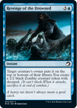 Revenge of the Drowned (FOIL) : INNISTRAD MIDNIGHT HUNT 072/277 - Magic the Gathering Single Card