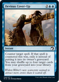 Devious Cover-Up (FOIL) : INNISTRAD MIDNIGHT HUNT 048/277 - Magic the Gathering Single Card