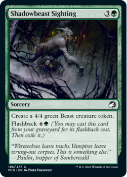 Shadowbeast Sighting (FOIL) : INNISTRAD MIDNIGHT HUNT 198/277 - Magic the Gathering Single Card