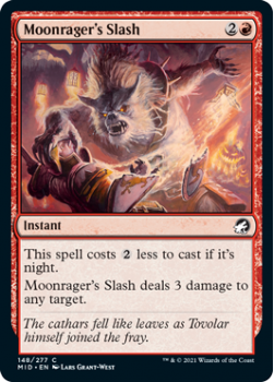 Moonrager's Slash : INNISTRAD MIDNIGHT HUNT 148/277 - Magic the Gathering Single Card