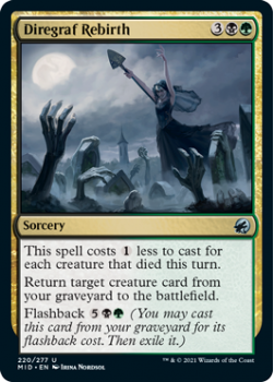 Diregraf Rebirth (FOIL) : INNISTRAD MIDNIGHT HUNT 220/277 - Magic the Gathering Single Card