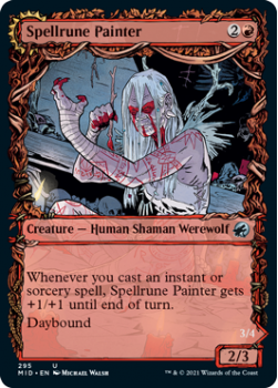 Spellrune Painter // Spellrune Howler (Showcase) (FOIL) : INNISTRAD MIDNIGHT HUNT 295 - Magic the Gathering Single Card