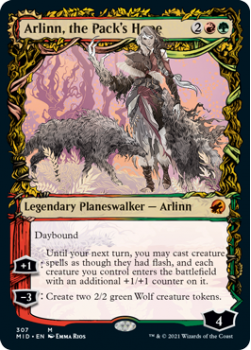 Arlinn, the Pack's Hope // Arlinn, the Moons Fury (Showcase) (FOIL) : INNISTRAD MIDNIGHT HUNT 307 - Magic the Gathering Single Card