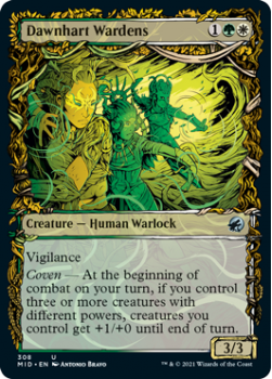 Dawnhart Wardens (Showcase) (FOIL) : INNISTRAD MIDNIGHT HUNT 308 - Magic the Gathering Single Card