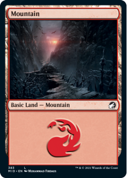 Mountain (FOIL) : INNISTRAD MIDNIGHT HUNT 383 - Magic the Gathering Single Card